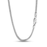 Italy Design Fashion 100% 925 Sterling Silver Necklace 2 mm 18 "20" 22 "24" 26 "28" Chopin Chain Link Silver Jewelry For Men & Women Gift (18)