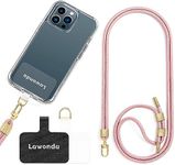 Lawonda Phone Lanyard Universal Crossbody Cell Phone Strap Anti-Theft Adjustable Nylon Neck Lanyard 2 pcs Phone Patchs Tether Pads for Women Men Pink