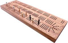 4 track British hardwood continuous cribbage board