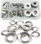 Elantek 300Pcs M3 M4 M5 M6 M8 M10 M12 Metric 304-Stainless Steel Wave Spring Washer/Curved Washers Assortment Kit