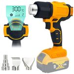 Cordless Heat Gun Compatible with Dewalt Battery, Hot Air Gun with LCD Digital Display