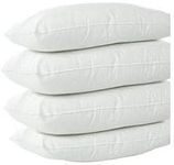 NIGHTSLEEP 4 Pack Deluxe Super Bounce Back Pillows - 2 Bedding Set - 2 Pairs plain pillows