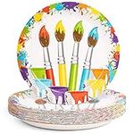 DECORLIFE Art Party Plates for 30 G