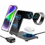 ANYLINCON Wireless Charger, Aluminum Alloy 3 in 1 Wireless Charging Station for Apple iPhone/iWatch/Airpods,iPhone 14,13,12,11 (Pro, ProMax)/XS/XR/XS/X/8(Plus),iWatch8/7/6/SE/5/4/3/2,AirPods 3/2/pro