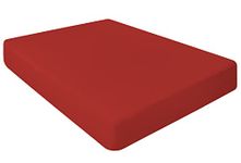 NIYS Luxury Bedding Finest 100% Egyptian Cotton 10"/25CM Fitted Sheets in 15 Colours (Double, Red)