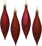 Vickerman 480342-5.5" Burgundy Finial Christmas Tree Ornament (Set of 8) (N500165)