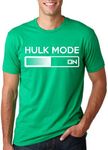 Hulk Mode On T Shirt Funny Graphic Gym Workout Top Sarcastic Saying Adult Humor (Heather Green) - 3XL