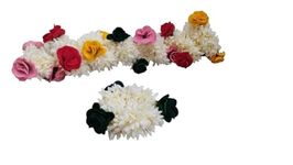 50 Pieces Assorted Gajra Braclet For Wedding Favor For Women And Girls, Arfificial Rose & jasmine Flower Hand Wedding Braclete Cum Bun Holder Gajra - Style Speaks