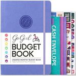 GoGirl Budget Book – Undated Colorful Monthly Financial Planner Organizer. Budget Planner & Expense Tracker to Reach Financial Goals, Lasts 1 Year, +Bonus 3 Cash Envelopes, A5 Hardcover – Lavender