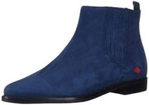 Marc Joseph New York Women's Genuine Leather Made in Brazil Luxury Ankle Boot, Ice Blue Nubuck, 5 M US