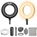 Godox LR150 Air Inflatable LED Ring Light, 2800K-6500K Bi-Color Portable Photography Light, 1760Lux @0.5m, App Control, Soft Beauty Lighting for Makeup, Streaming, Vlogging