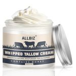 100% Grass Fed/Finished Whipped Beef Tallow Cream for Skincare - 4oz Organic Whipped Moisturizer Cream - All Natural Lotion ‒ Unscented & Odorless