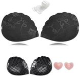 Adhesive Bra Push up Strapless Sticky Bras Upgrade Lace Invisible for Women Dress Backless with Detachable Strap Nipple Cover