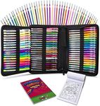 120 Color Artist Gel Pen Set includes 28 Glitter Gel Pens 12 Metallic, 11 Pastel, 9 Neon, plus 60 Matching Color Refills, & Coloring Book