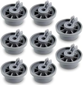 8 Packs 165314 Dishwasher Wheels Lower Rack Fit for Bosch,Dishwasher Wheels Replaces Dish Rack Part Number 420198 AP2802428 PS3439123 by AMI PARTS
