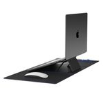 DailyObjects Morph Foldable Desk Mat with Laptop Stand | Large Premium Vegan Leather | Work from Home Solution for Laptop Keyboard and Mouse| Anti-Skid| Anti-Slip| Water Resistant, Scratch Resistant