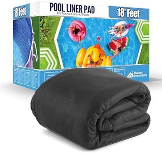 Above Ground Pool Liner Pad, 18' Foot Round, Pre-Cut Heavy Duty Outdoor Pool Pads for Above Ground Pools, Black Swimming Pool Liners for Padding and Protection, Thick Pool Mats to Prevent Punctures