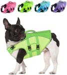 PETDSH Dog Life Jacket Medium, Reflective Dog Life Vest for Swimming Boating, Dog Swim Vest with Superior Buoyancy and Rescue Handle, Adjustable Dog lifejacket for Medium Dogs (Green,M)