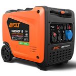 AIVOLT 6000W Petrol Inverter Generator 4 Stroke Portable Generator for Camping, Construction, Jobsites - Pure Sine Wave, Ultra Quiet, Electric Key-322cc Engine, 13.5L Fuel Tank