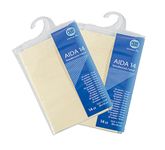 Mouldmaster Aida 14 Count Ivory Pack of Two, 39cm x 45cm