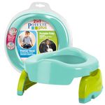 Kalencom Potette Plus 2-in-1 Travel Potty and Trainer Seat - Dual-Purpose Potty Training Toilet Seat - Portable Potty for Toddler Travel - with Durable, Lock-in Legs and Splash Guard - Teal