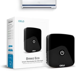 Breez Eco | Smart AC Controller for Mini Split, Window, Portable ACS | WiFi, Alexa, Google, Siri Shortcuts, SmartThings, IFTTT, Free App, NO Subscriptions | Schedules, Geofencing, Comfy (Black)