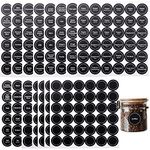 540 Pcs 1.4inch Spice Jar Label Stickers 378 Preprinted and 162 Blank Waterproof Seasoning Jar Labels Pantry Round Blank Kitchen Condiment Chalkboard Labels for DIY Bottles Containers Mason Jars