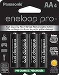 Panasonic BK-3HCCA4BA eneloop pro AA High-Capacity Ni-MH Pre-Charged Rechargeable Batteries, 4-Battery Pack