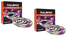 Halonix 10 Meter Multicolor 11W Rope Light |8 Light Modes | IP65 Certified, BIS Approved | Fairy Light, String Light | Direct Plug-in | Pack of 2 | Diwali Lights for Decoration for Home