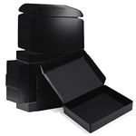 ZBEIVAN 11x8x2 Black Shipping Boxes, 20 Packs Corrugated Cardboard Literature Mailer Boxes for Packaging Small Business Mailing Gifts Wrap Boxes with Lids