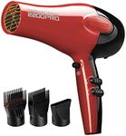 Red by Kiss 2200 Pro Tourmaline Ceramic Blow Dryer, 3 Bonus Detangler Piks Included