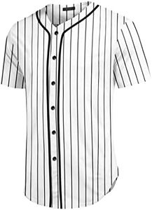 COOFANDY Mens Baseball Jersey Button Down Shirts Sports Hipster Hip Hop Uniforms Men Women Jersey (Pattern 2Large) s