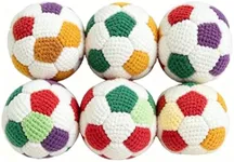 6 Pack Footbags- Handmade Footbag, Knitted Footbags Set for Adults-Colorful Crochet Foot Bag Kick Balls for Beginners, Small Kick Sack forJuggling Practice, Indoor Outdoor Games (A)