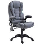 Cherry Tree Furniture Executive Recline Extra Padded Office Chair (Massage, Grey Fabric)