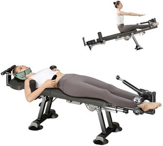 ZELLOXY Fitness Full Body Traction Bed, Massage Cervical Traction Table for Lumber Stretching, Portable Inversion Table Alternative, Back Decompression Bench Machine for Home (Electric High)