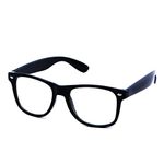 Stylish Neon Geek Glasses Festival Fun Party wear 80's Coloured Fancy Dress Costume (Black)