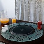 Xllent Revolving Tray Lazy Susan for Dining Table, Toughened Glass, Opera 24 Inches