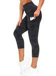 THE GYM PEOPLE Thick High Waist Yoga Pants for Women, Tummy Control Workout Running Yoga Leggings with Pockets (Small, R-Camo)