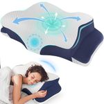 Memory Foam Cervical Pillow for Sleeping: Orthopedic Neck Support Pillow - Ergonomic Side Sleeper Pillow for Sleeping - Contour Bed Pillows for Side Back Stomach Sleeper