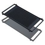 WB31X24998 WB31X24738 Griddle Replacement Parts For GE Stove Parts Top Griddle Plate, JXGRILL1 General Electric Gas Range Parts Reversible Cast Iron Center Griddle Flat Top Pan 1 Pack