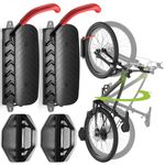 Housolution Swivel Bike Wall Mount, Vertical Bike Rack Wall Hanger, Bike Hangers for Garage, Mountain Bike Wall Mounts, Bicyckle Storage Rack for Garage, Holds up to 66lbs, Easy to Install (2 Pack)
