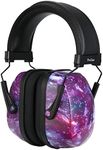 ProCase Kids Ear Protection Safety Ear Muffs, NRR 25dB Noise Reduction Hearing Protection Earmuffs for Concerts Fireworks Toddler Children Teen Kid -Starry Purple