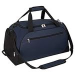 Gym Bag with Shoes Compartment 55L Large Sport Holdall Duffle Bag for Workout Overnight Weekender-Navy Blue