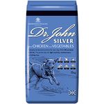 Dr John Silver Dry Dog Food 15kg - Chicken with Vegetables - Complete Dog Biscuits 15kg - Senior and Adult Dog Food for Light Activity, Maintenance and Resting Dogs