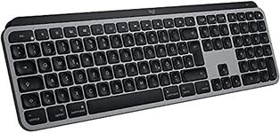 Logitech MX Keys Advanced Wireless Illuminated Keyboard for Mac, QWERTZ German Layout - Grey