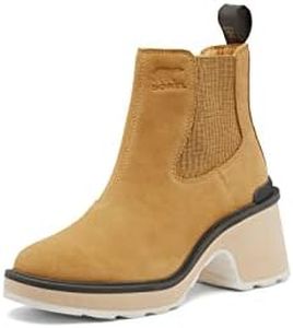 SOREL Women's Hi-Line Heel Chelsea Boot - Geo Yellow, Jet - Size 10.5