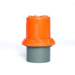 VAYAL IRRIGATIONS® 40 mm/ 1.25" Drip Irrigation Flush Valve | Virgin PVC Orange With Rubber Seal | For Drip Irrigation And Rain Water Harvesting | Pack Of: (1)