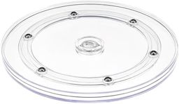 Kepfire Clear Acrylic Lazy Susan Turntable 7 inch Organizer Ball Bearing Revolving Display Base Kitchen Spice Rack Cake Makeup Table Decorating