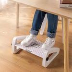 SUKHAD Under Desk Footrest Cushion for 6 Heights Ergonomic Adjustable With Massage Roller for Pain Relief Stool | White