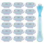 Guegine 16 Pcs Women'S Razor Blades Refills, Compatible with Gillette Venus Smooth Razor, 3 Layer Blade Washable Easy to Replace Deliver an Extra Smooth Shave that Lasts